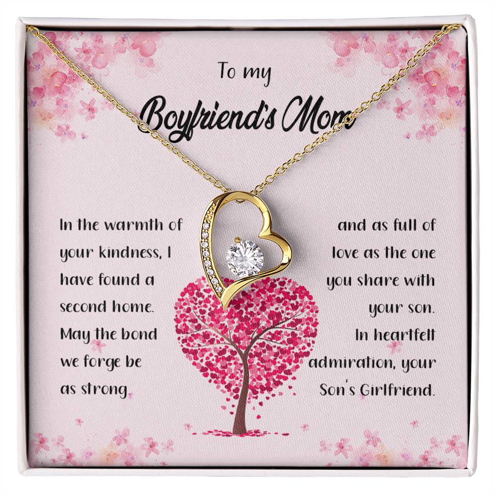 4042c Forever Love Necklace, Gift to my Boyfriend's Mom with Beautiful Message Card