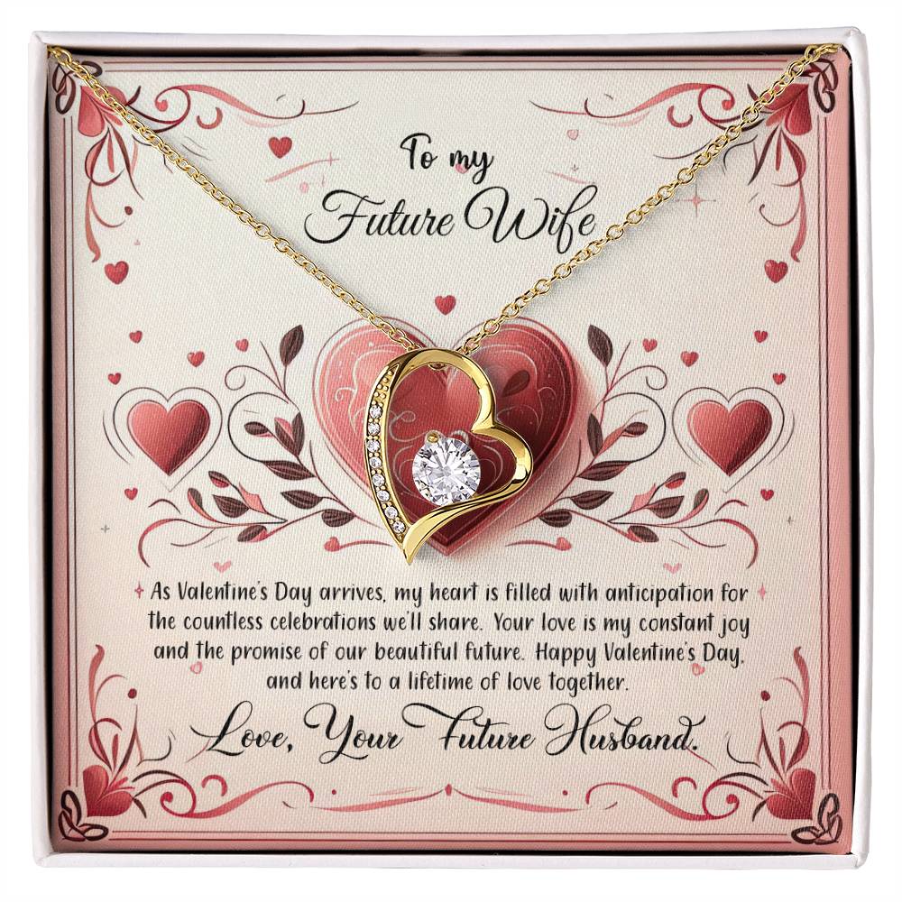 Valentine-st12d Forever Love Necklace, Gift to my Future Wife with Beautiful Message Card