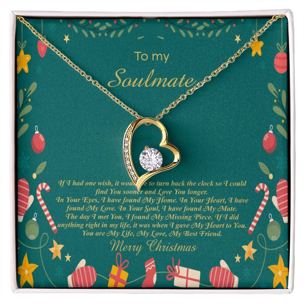 94098a Forever Love Necklace, Gift to My Soulmate with Beautiful Message Card