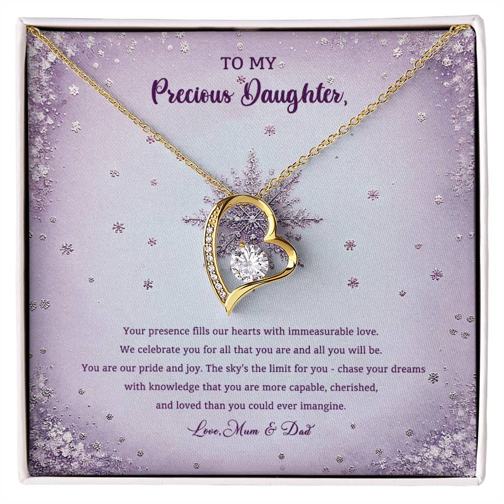 95314-c Forever Love Necklace, Gift to my Daughter with Beautiful Message Card