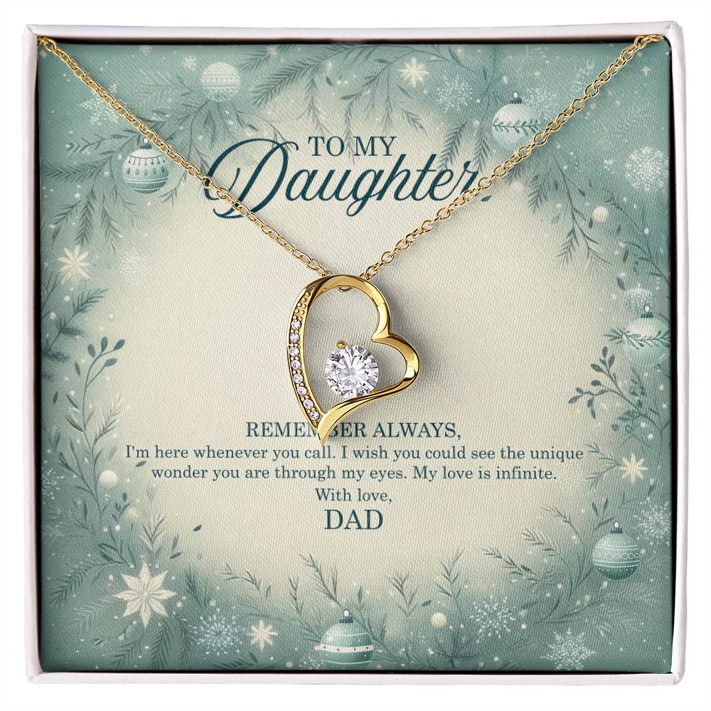 95320 a Forever Love Necklace, Gift to my Daughter with Beautiful Message Card