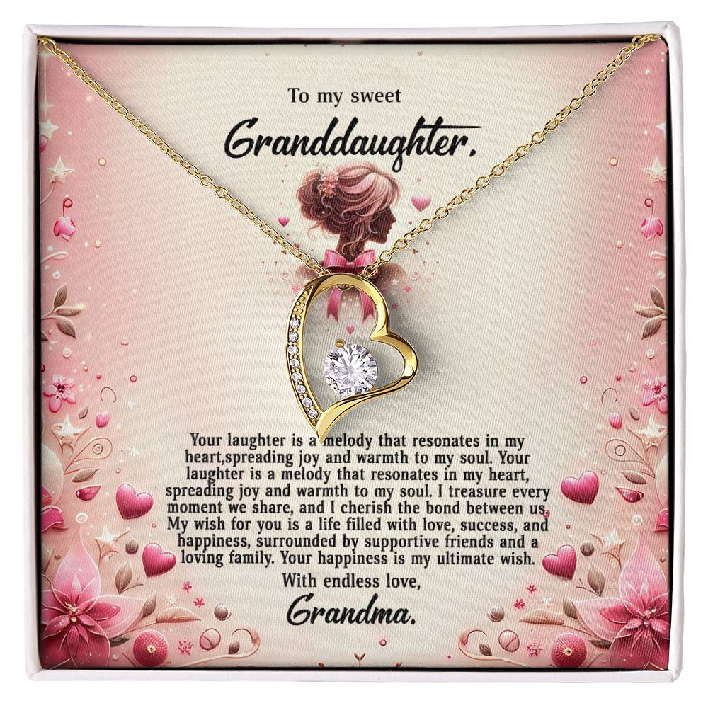 4058(b) Forever Love Necklace, Gift to my Granddaughter with Beautiful Message Card