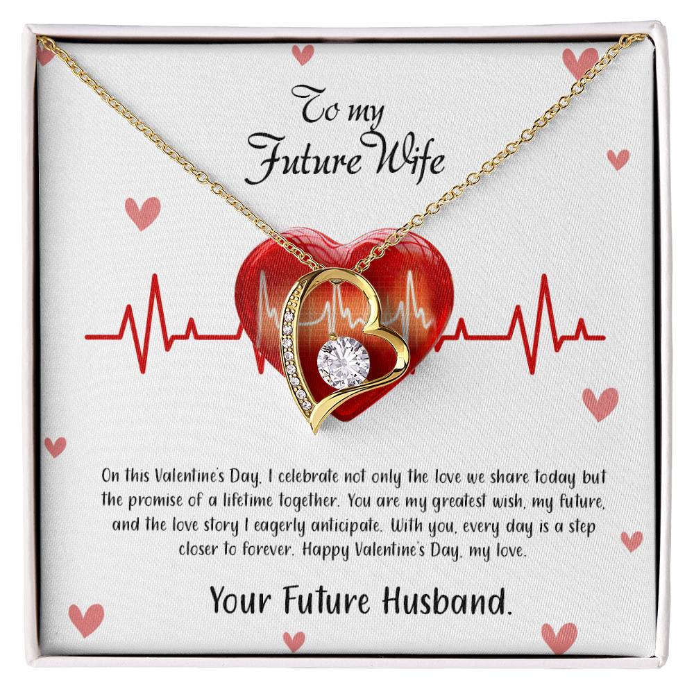 valentine-33d Forever Love Necklace, Gift to my Future Wife with Beautiful Message Card