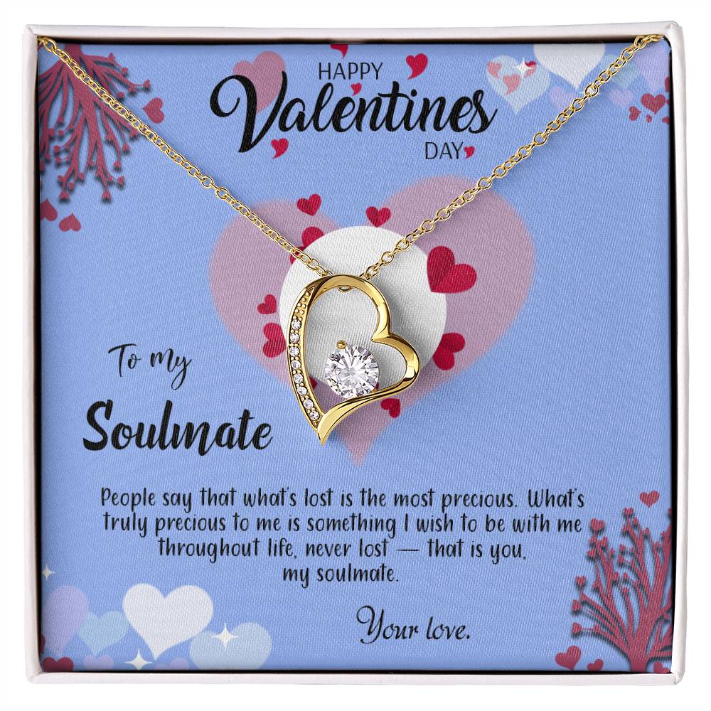 valentine-30b Forever Love Necklace, Gift to My Soulmate with Beautiful Message Card