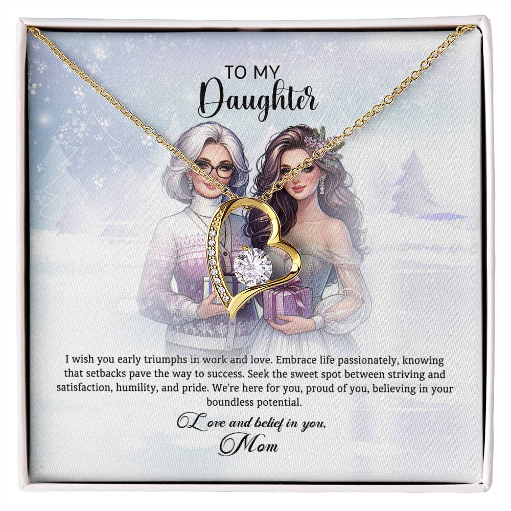 95311c Forever Love Necklace, Gift to my Daughter with Beautiful Message Card