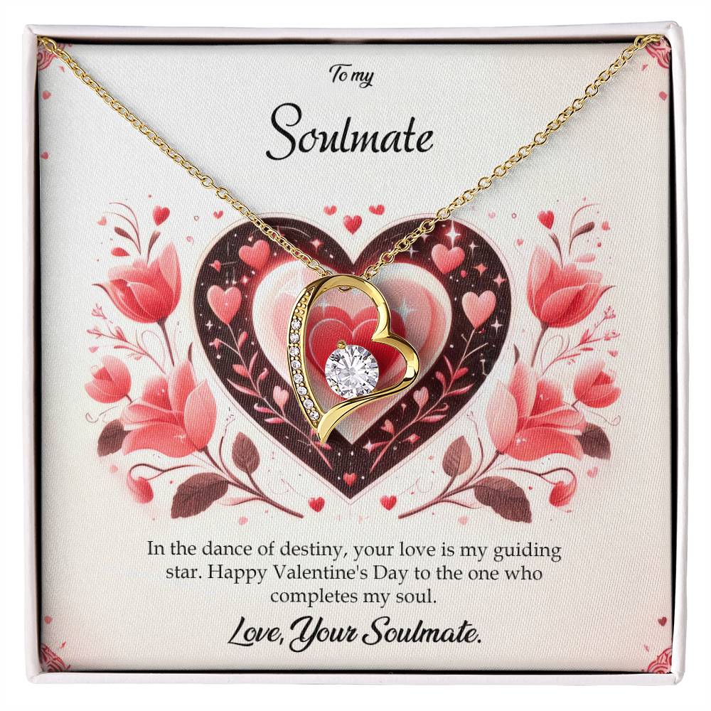 Valentine-st5b Forever Love Necklace, Gift to My Soulmate with Beautiful Message Card