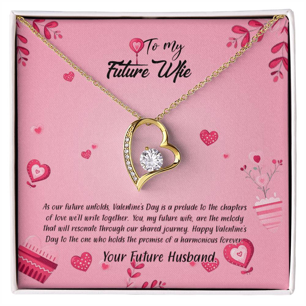 valentine-16d Forever Love Necklace, Gift to my Future Wife with Beautiful Message Card