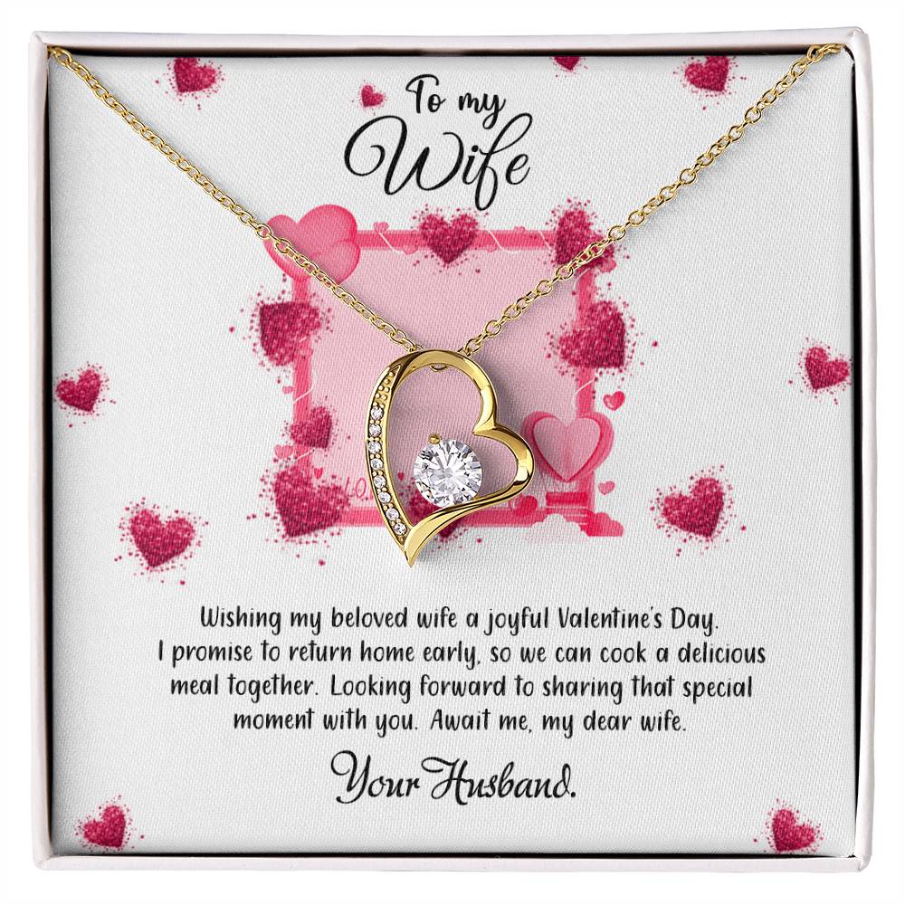 valentine-32b Forever Love Necklace, Gift to My Soulmate with Beautiful Message Card