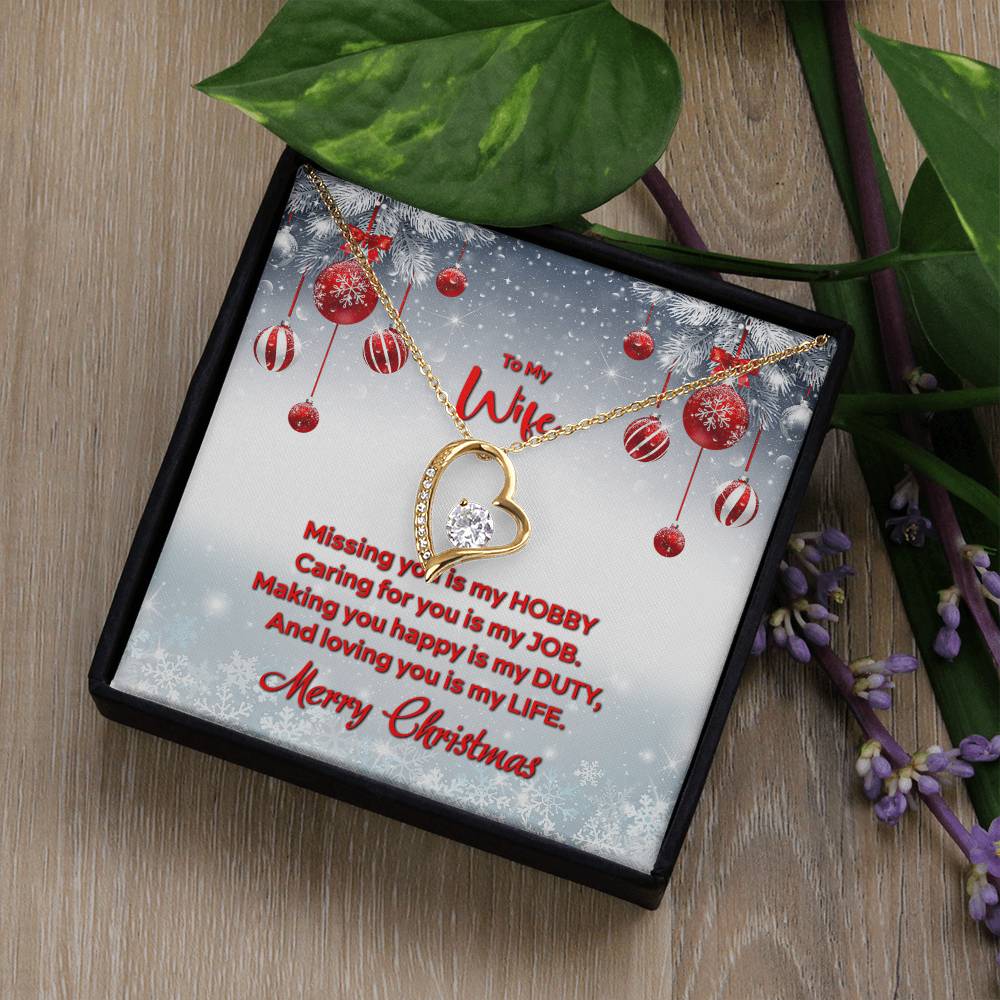 4012 Forever Love Necklace, Gift to my Wife with beautiful Message Card