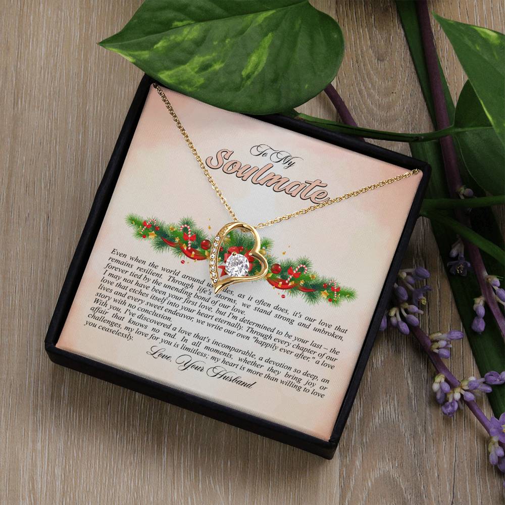 4009a Forever Love Necklace, Gift to My Soulmate with Beautiful Message Card