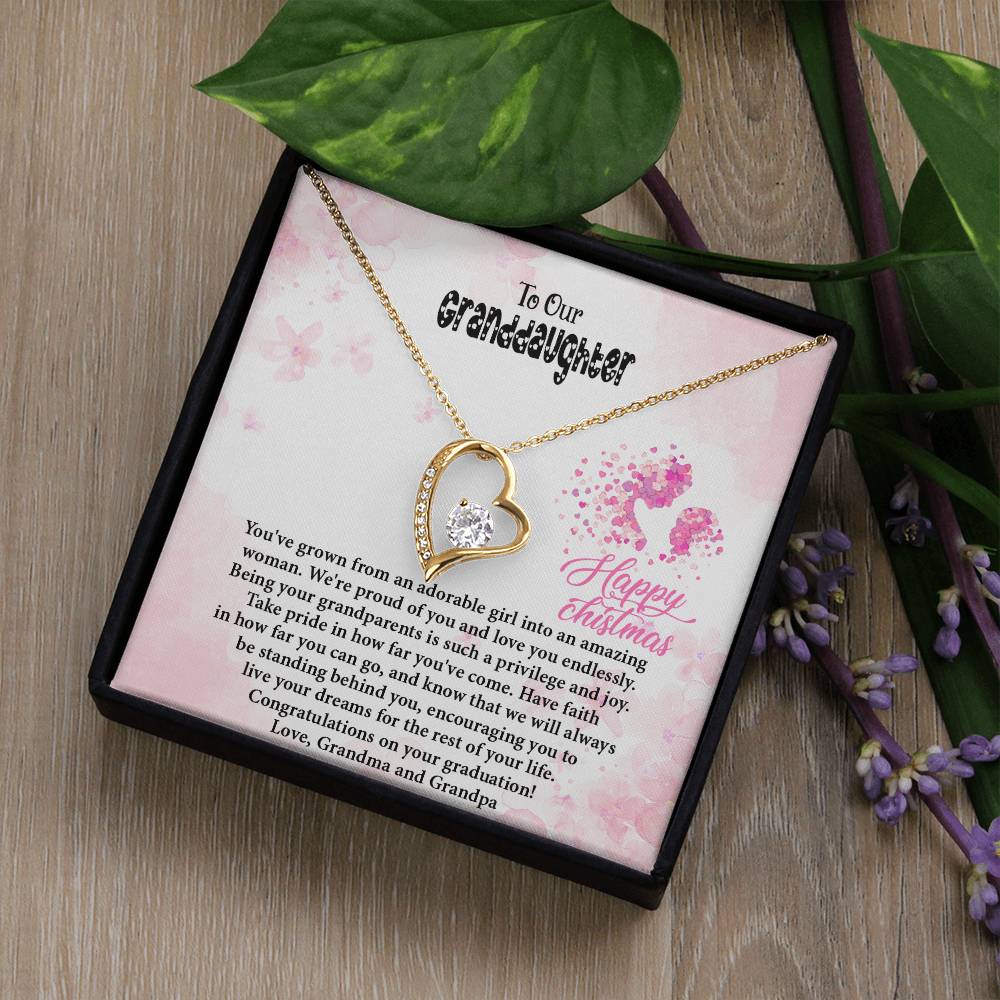 4020 d Forever Love Necklace, Gift to my Granddaughter with Beautiful Message Card