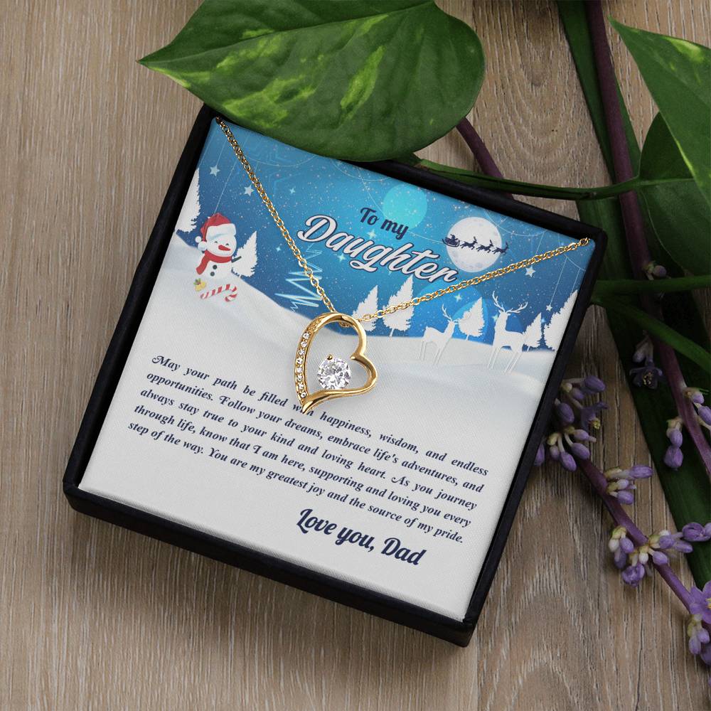 4008a Forever Love Necklace, Gift to my Daughter with Beautiful Message Card