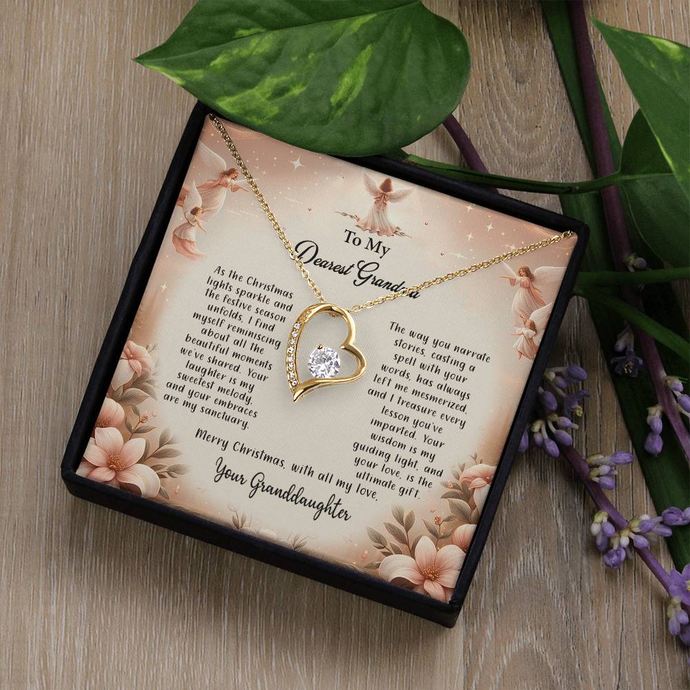 4052c Forever Love Necklace, Gift to my Grandma with Beautiful Message Card