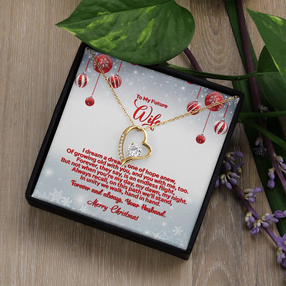 4012b Forever Love Necklace, Gift to my Wife with beautiful Message Card