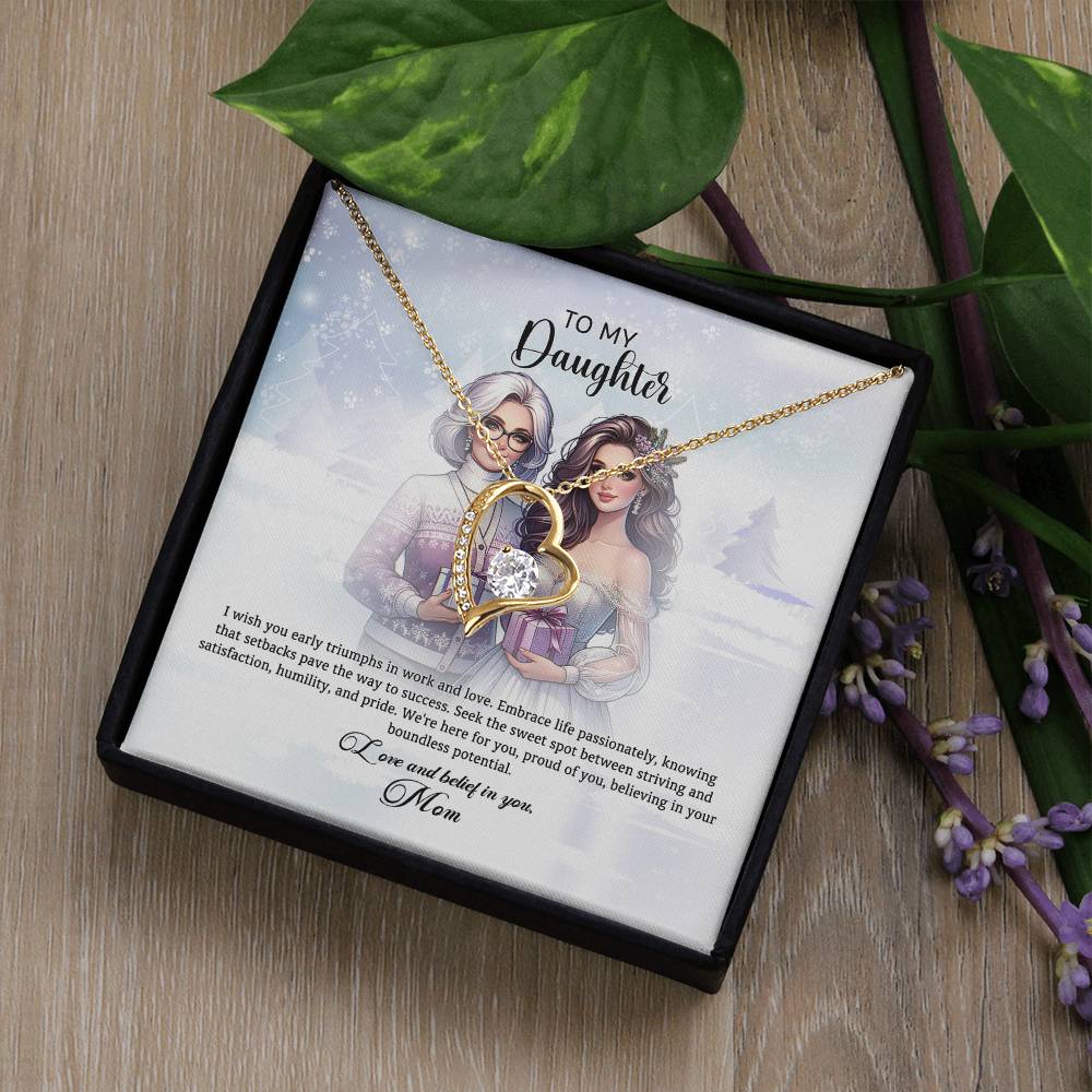 95311c Forever Love Necklace, Gift to my Daughter with Beautiful Message Card