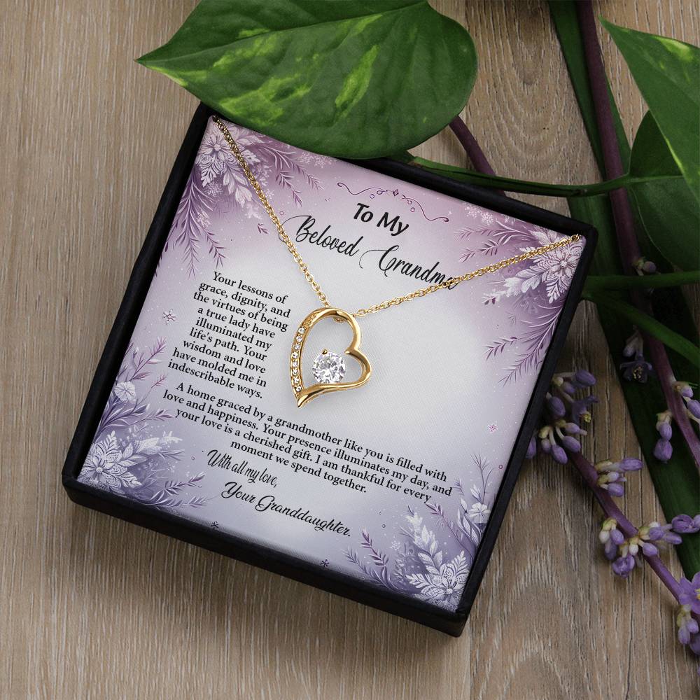 4054a Forever Love Necklace, Gift to my Grandma with Beautiful Message Card