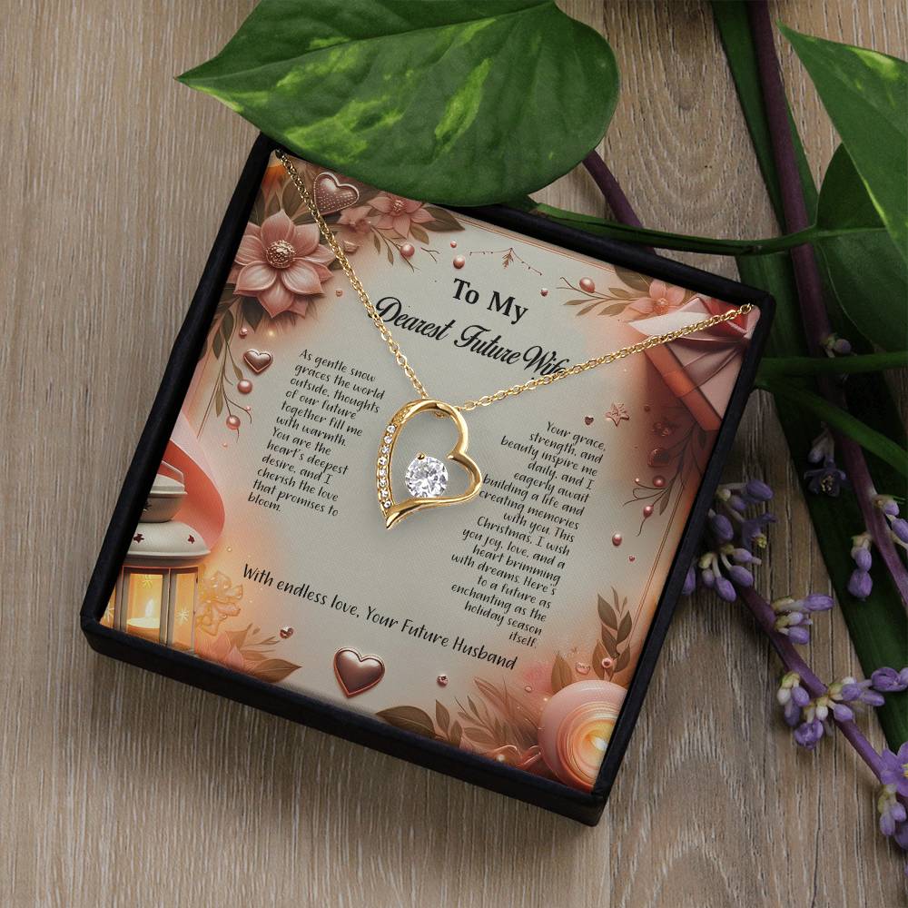 4044b Forever Love Necklace, Gift to my Future Wife with Beautiful Message Card