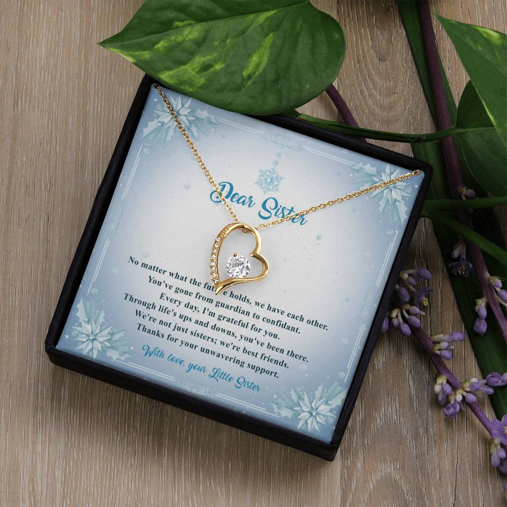 95315b Forever Love Necklace, Gift to my Sister with Beautiful Message Card