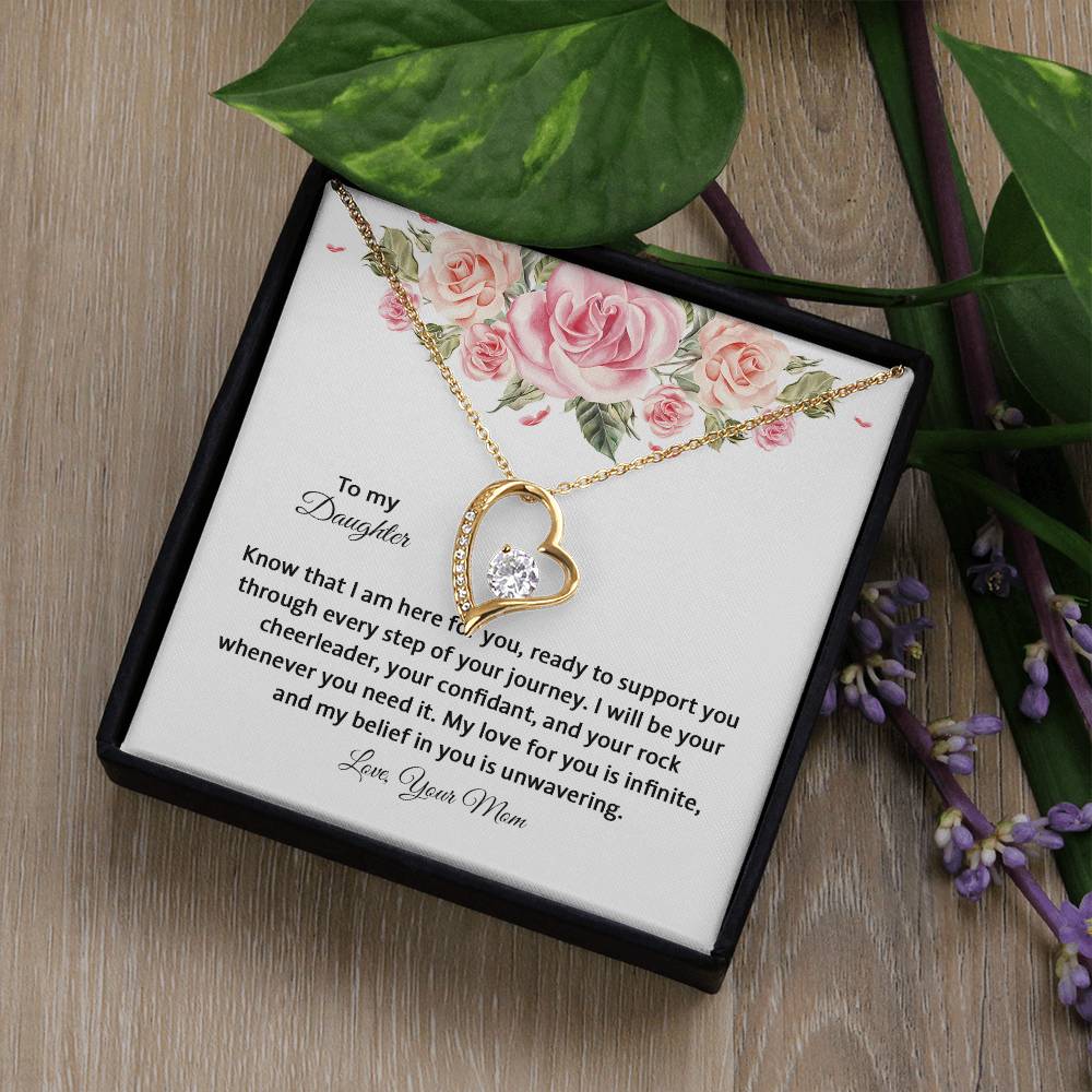 4031e Forever Love Necklace, Gift to my Daughter with Beautiful Message Card