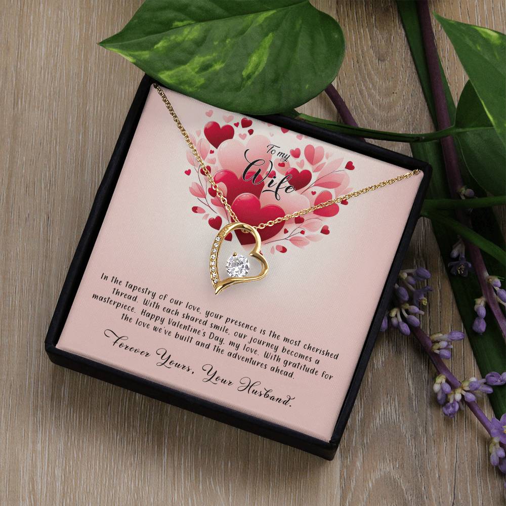 Valentine-st8a Forever Love Necklace, Gift to my Wife with Beautiful Message Card