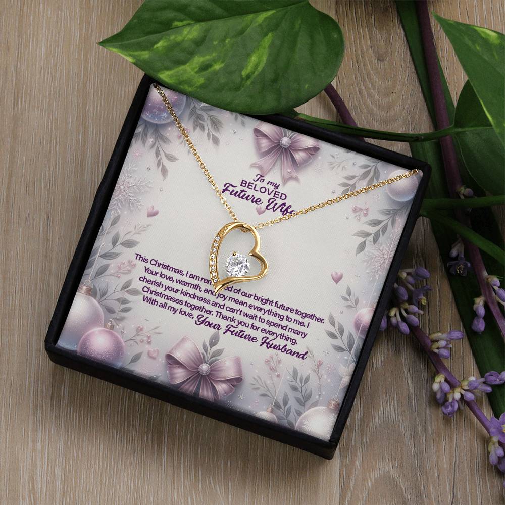 4053c Forever Love Necklace, Gift to my Future Wife with Beautiful Message Card