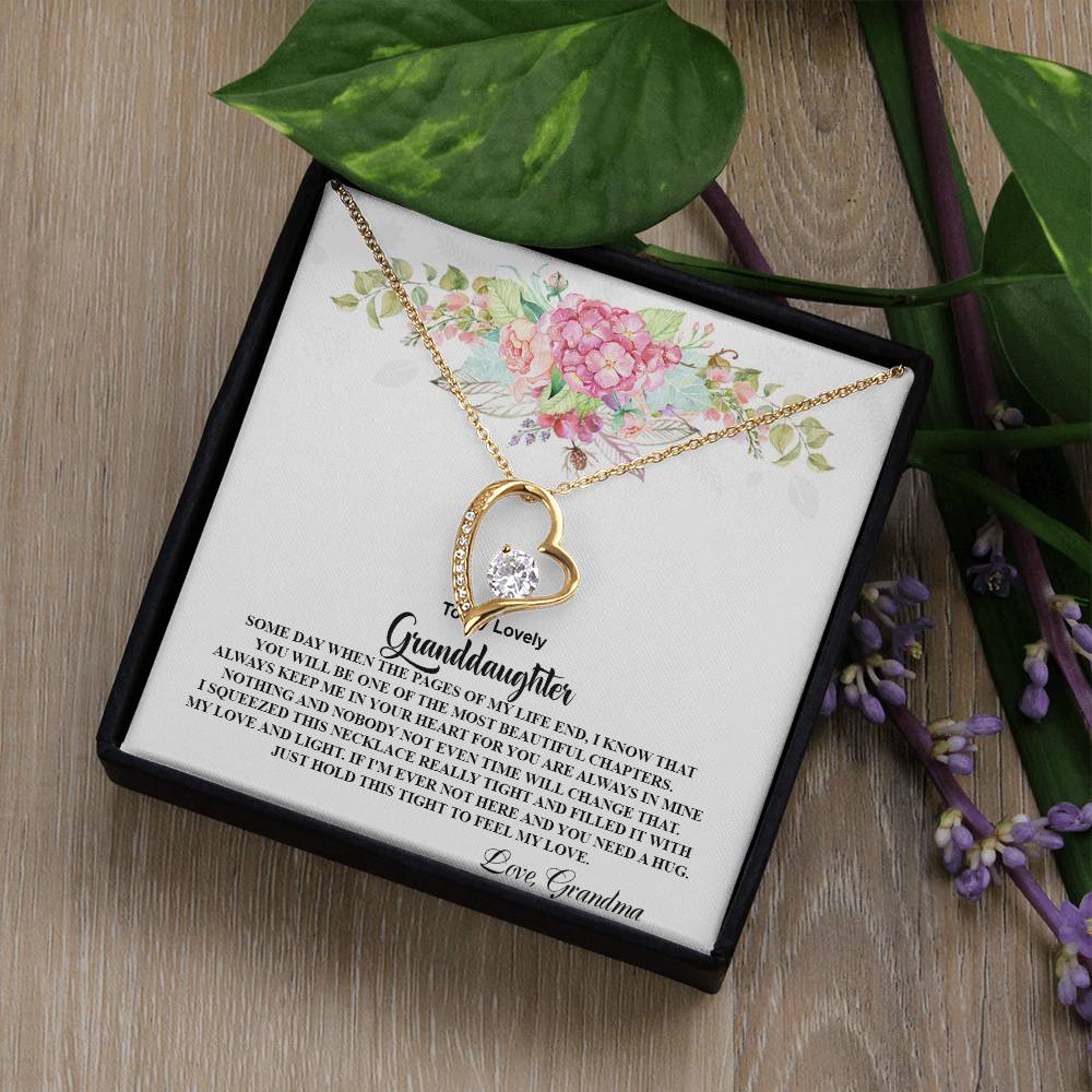 4026 b Forever Love Necklace, Gift to my Granddaughter with Beautiful Message Card