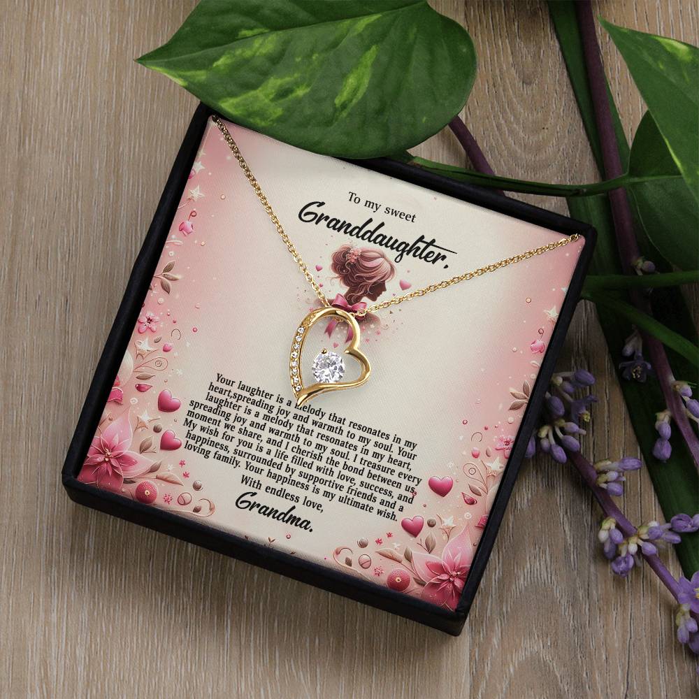 4058(b) Forever Love Necklace, Gift to my Granddaughter with Beautiful Message Card