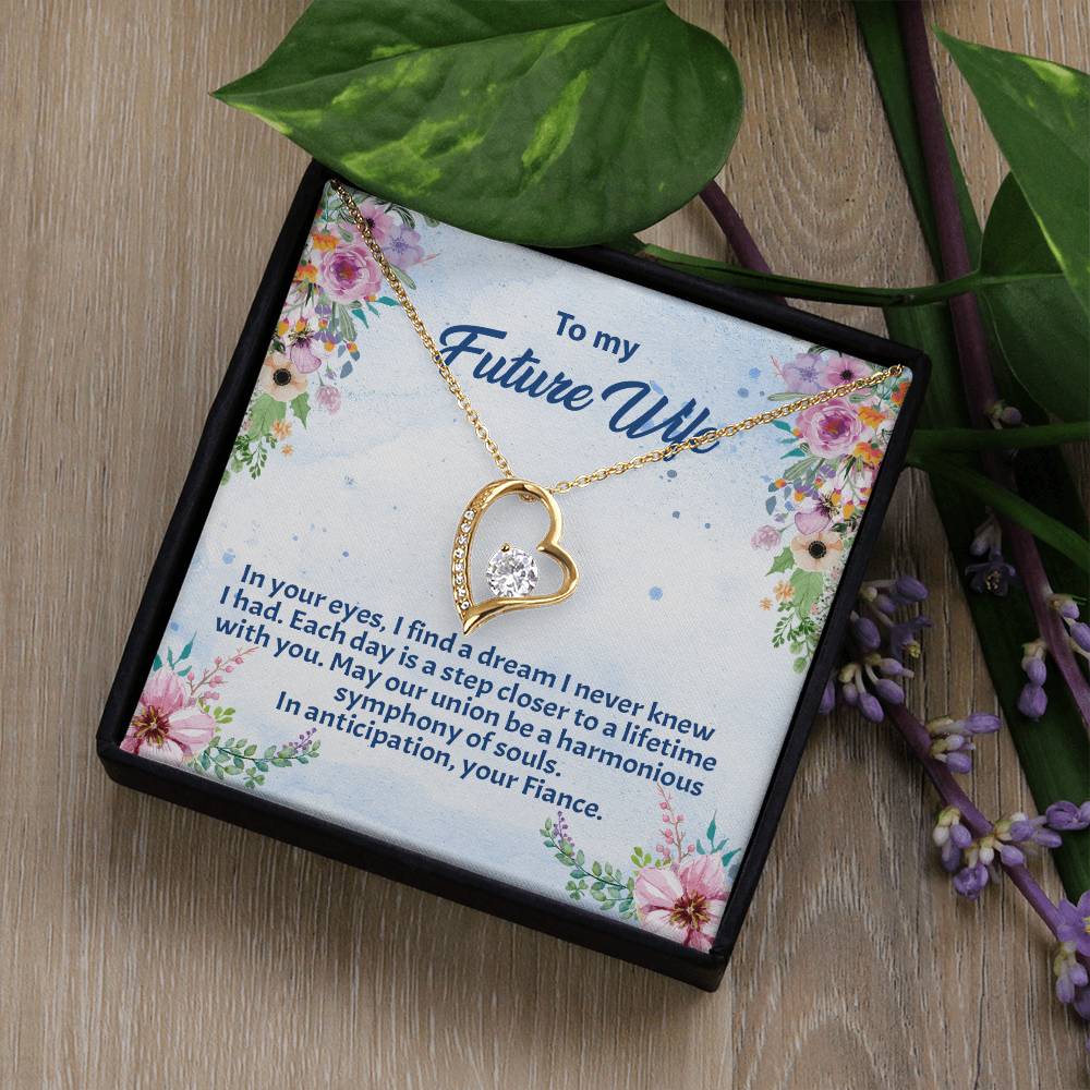 4038c Forever Love Necklace, Gift to my Future Wife with Beautiful Message Card