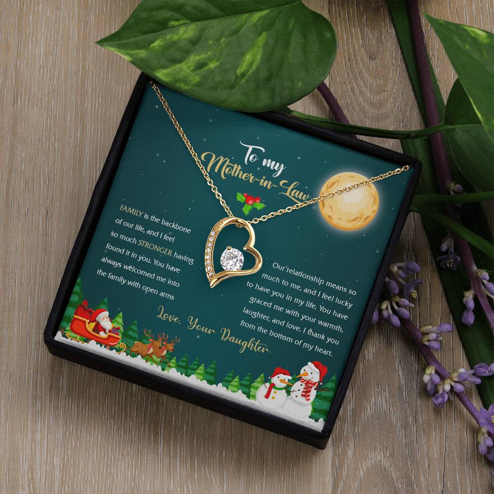 94314c Forever Love Necklace, Gift to my Stepmom with Beautiful Message Card