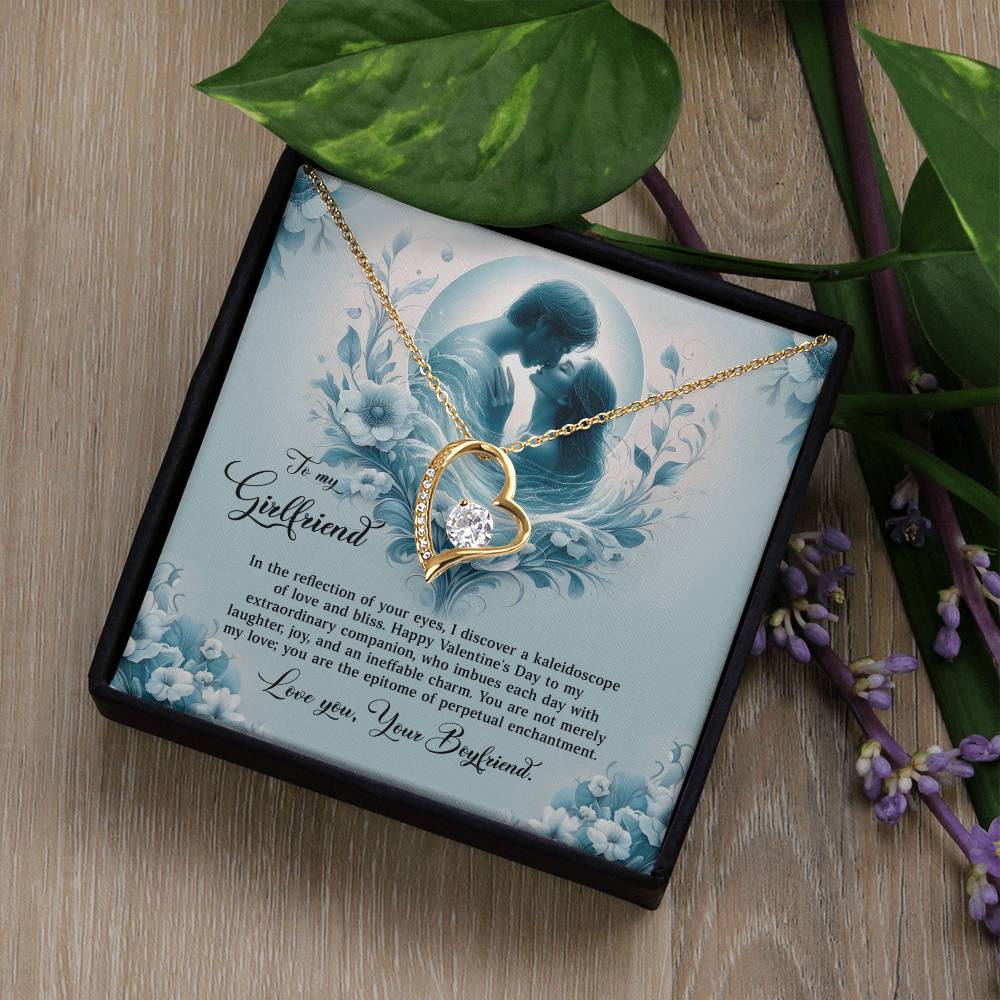 Valentine-st29c Forever Love Necklace, Gift to my Girlfriend with Beautiful Message Card