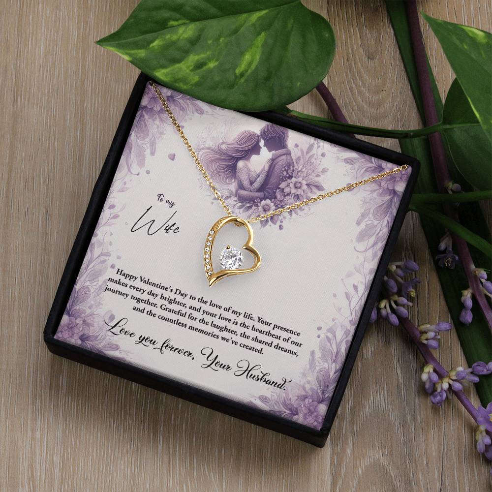 Valentine-st10a Forever Love Necklace, Gift to my Wife with Beautiful Message Card