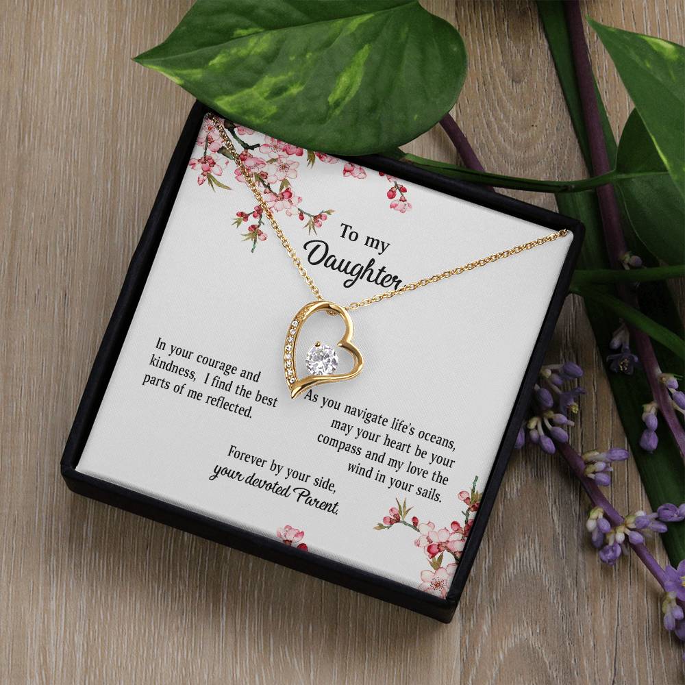 4039a Forever Love Necklace, Gift to my Daughter with Beautiful Message Card