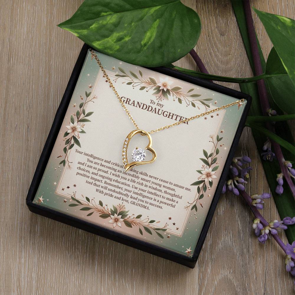 4049a Forever Love Necklace, Gift to my Granddaughter with Beautiful Message Card