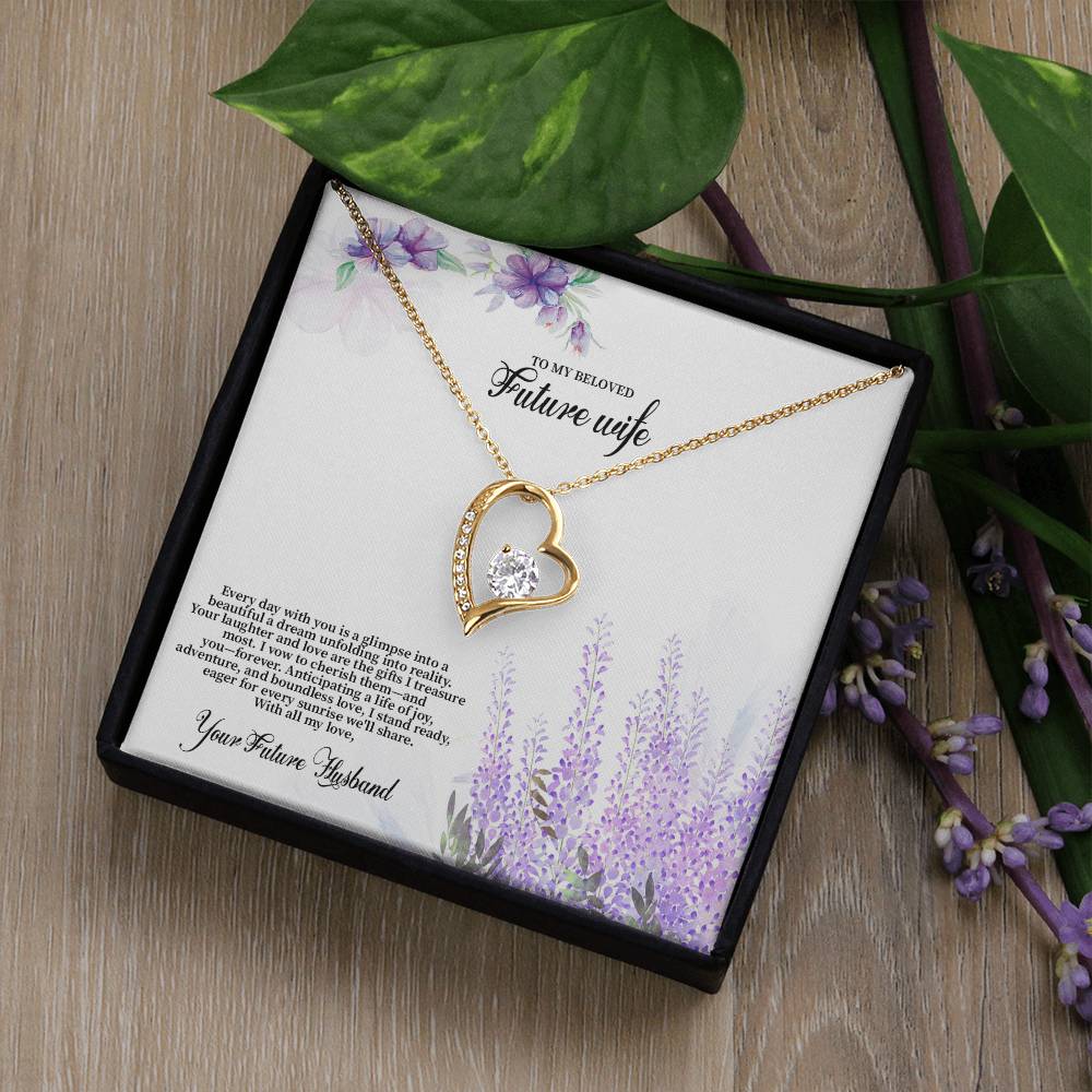 4030 (3) Forever Love Necklace, Gift to my Future Wife with Beautiful Message Card