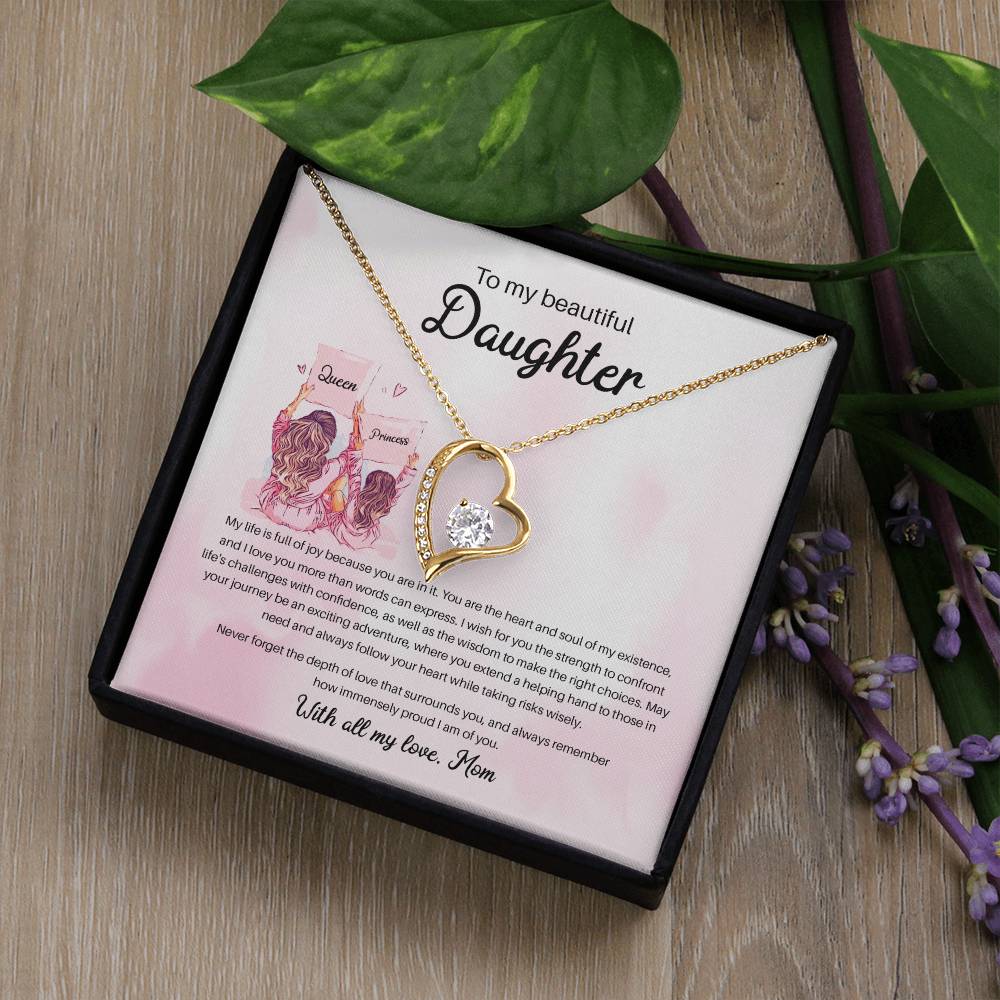 94941 a Forever Love Necklace, Gift to my Daughter with Beautiful Message Card