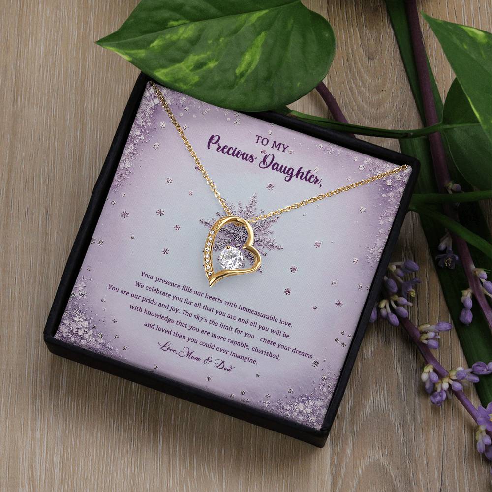 95314-c Forever Love Necklace, Gift to my Daughter with Beautiful Message Card