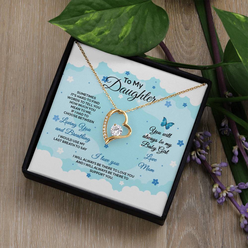 4019a Forever Love Necklace, Gift to my Daughter with Beautiful Message Card