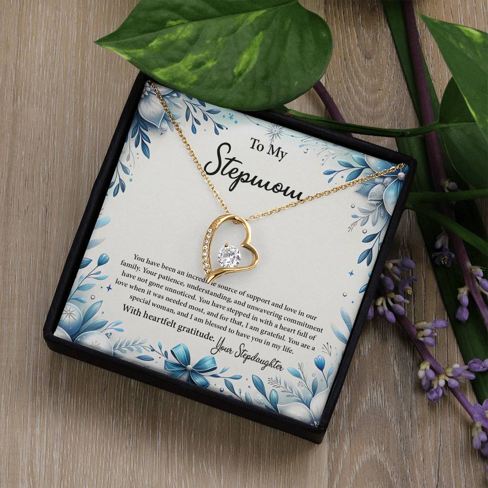 4050b Forever Love Necklace, Gift to my Stepmom with Beautiful Message Card