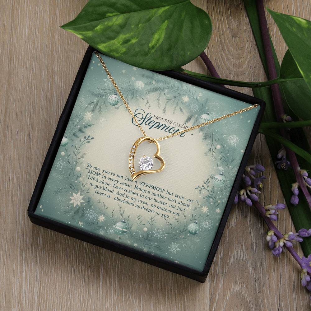 95320 b Forever Love Necklace, Gift to my Stepmom with Beautiful Message Card