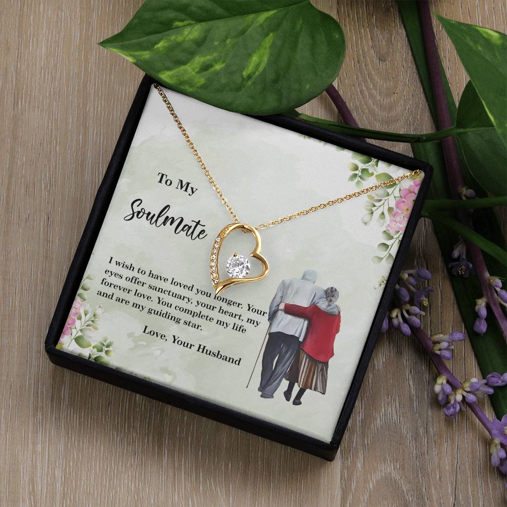 4028c Forever Love Necklace, Gift to My Soulmate with Beautiful Message Card