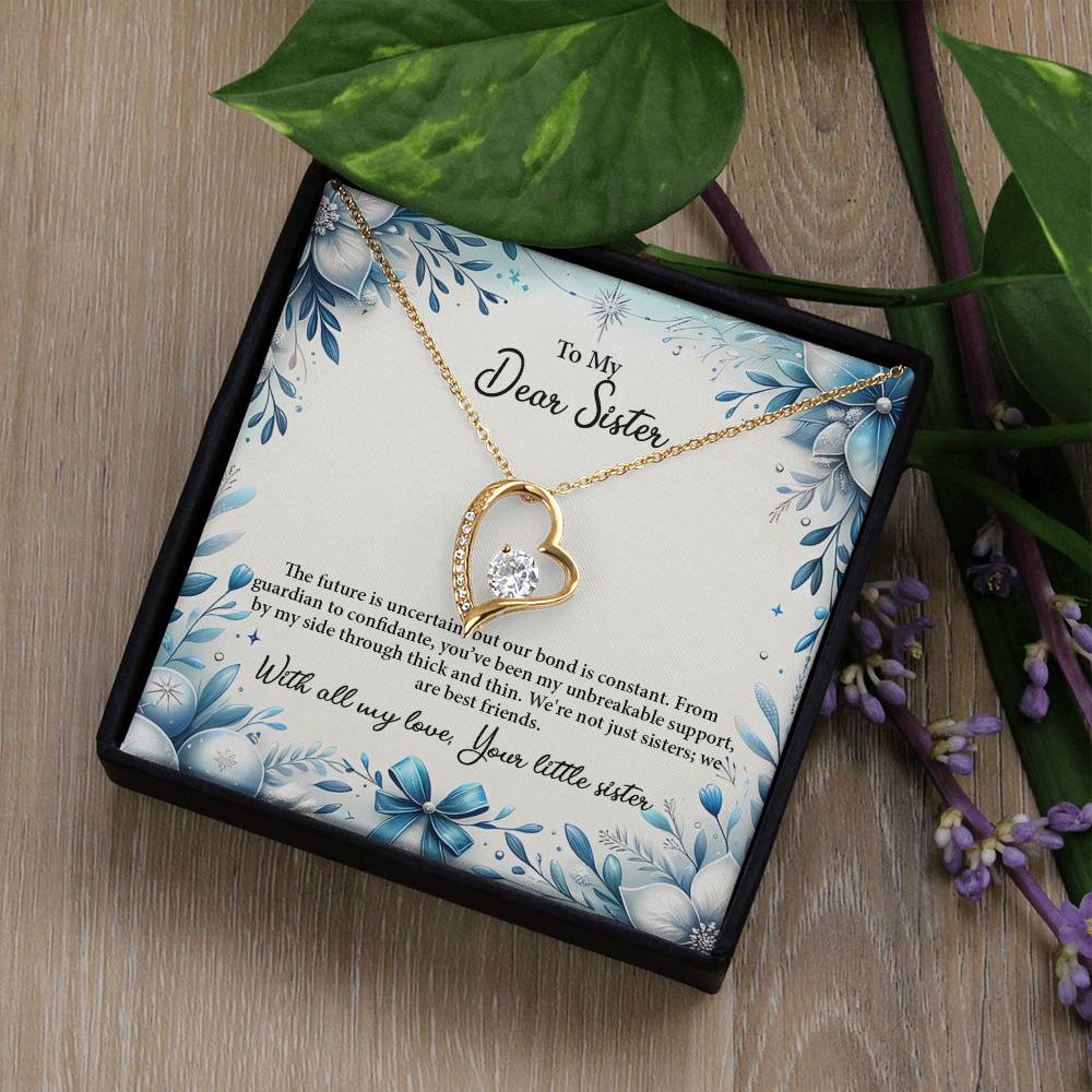 4050d Forever Love Necklace, Gift to my Sister with Beautiful Message Card