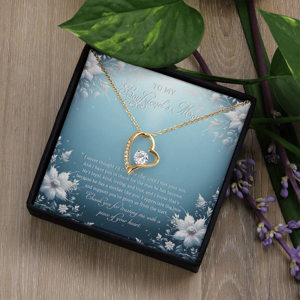 95313c Forever Love Necklace, Gift to my Boyfriend's Mom with Beautiful Message Card