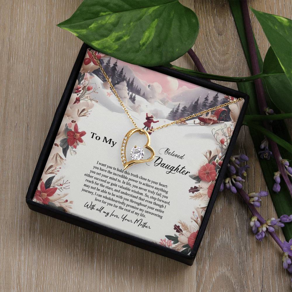 4023c Forever Love Necklace, Gift to my Daughter with Beautiful Message Card