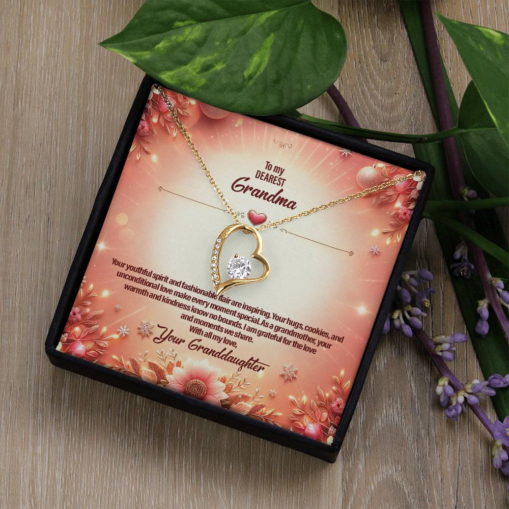 4051c Forever Love Necklace, Gift to my Grandma with Beautiful Message Card