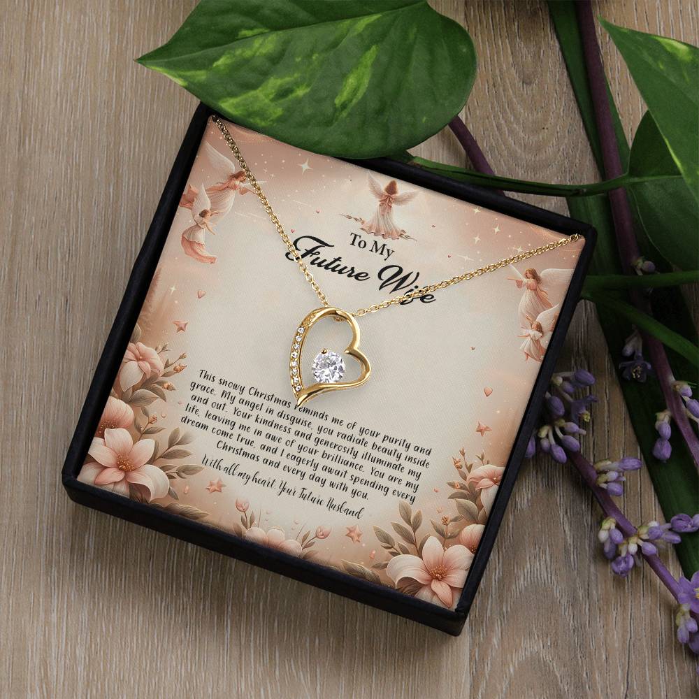 4052e Forever Love Necklace, Gift to my Future Wife with Beautiful Message Card