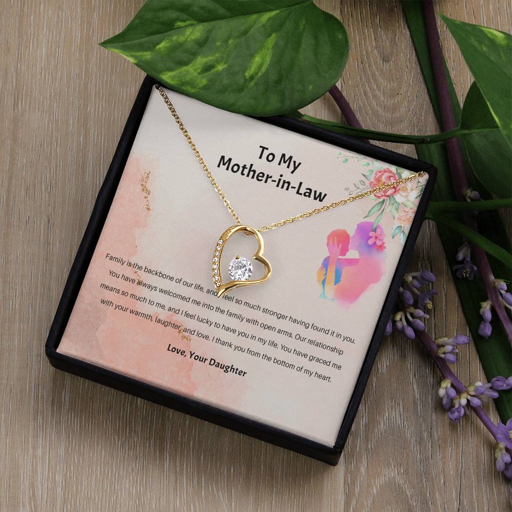 94689b Forever Love Necklace, Gift to my Stepmom with Beautiful Message Card