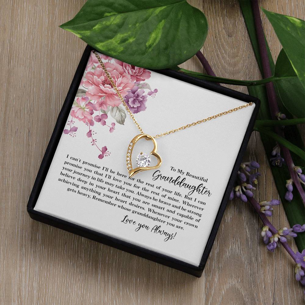 4027c Forever Love Necklace, Gift to my Granddaughter with Beautiful Message Card