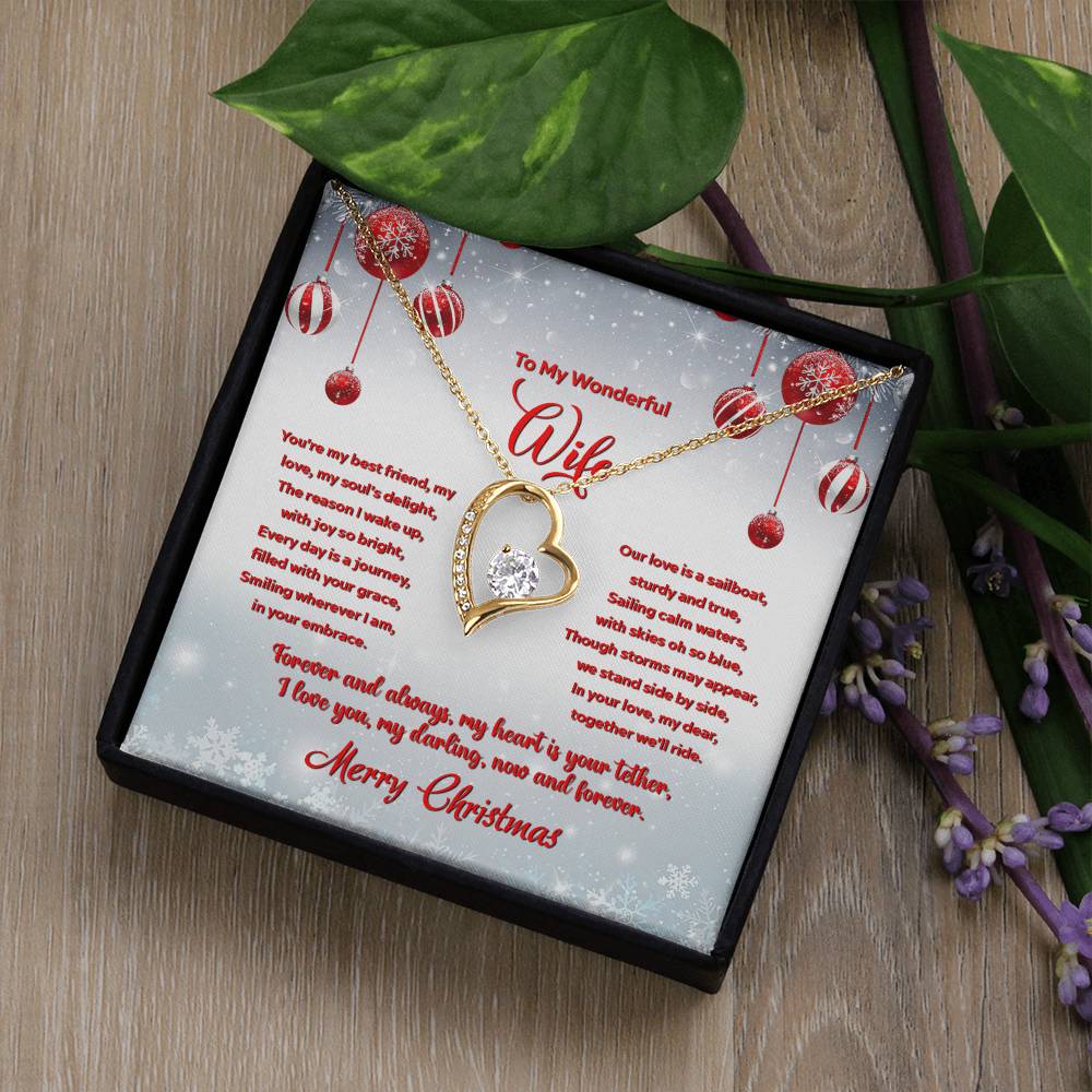 4012c Forever Love Necklace, Gift to my Wife with beautiful Message Card