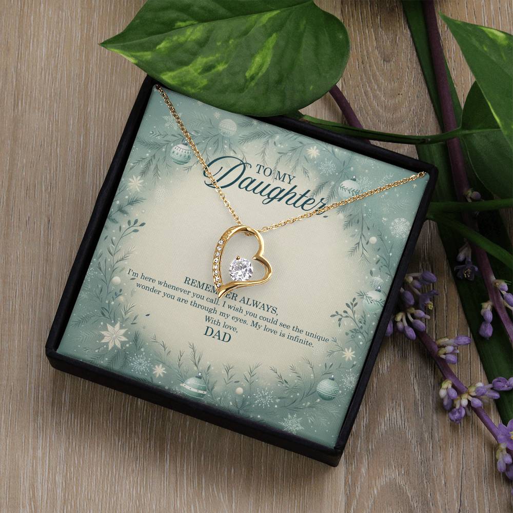 95320 a Forever Love Necklace, Gift to my Daughter with Beautiful Message Card