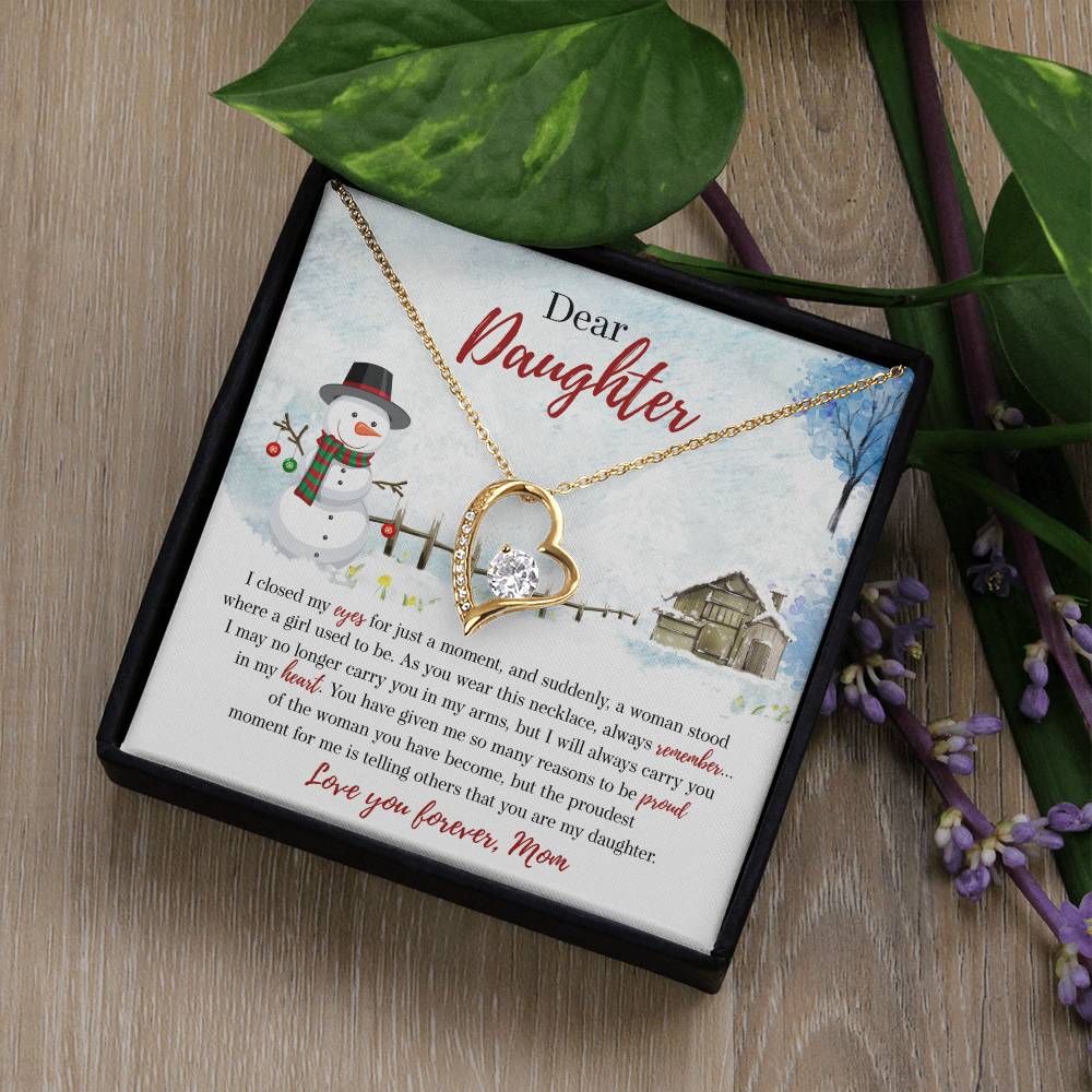 94386b Forever Love Necklace, Gift to my Daughter with Beautiful Message Card